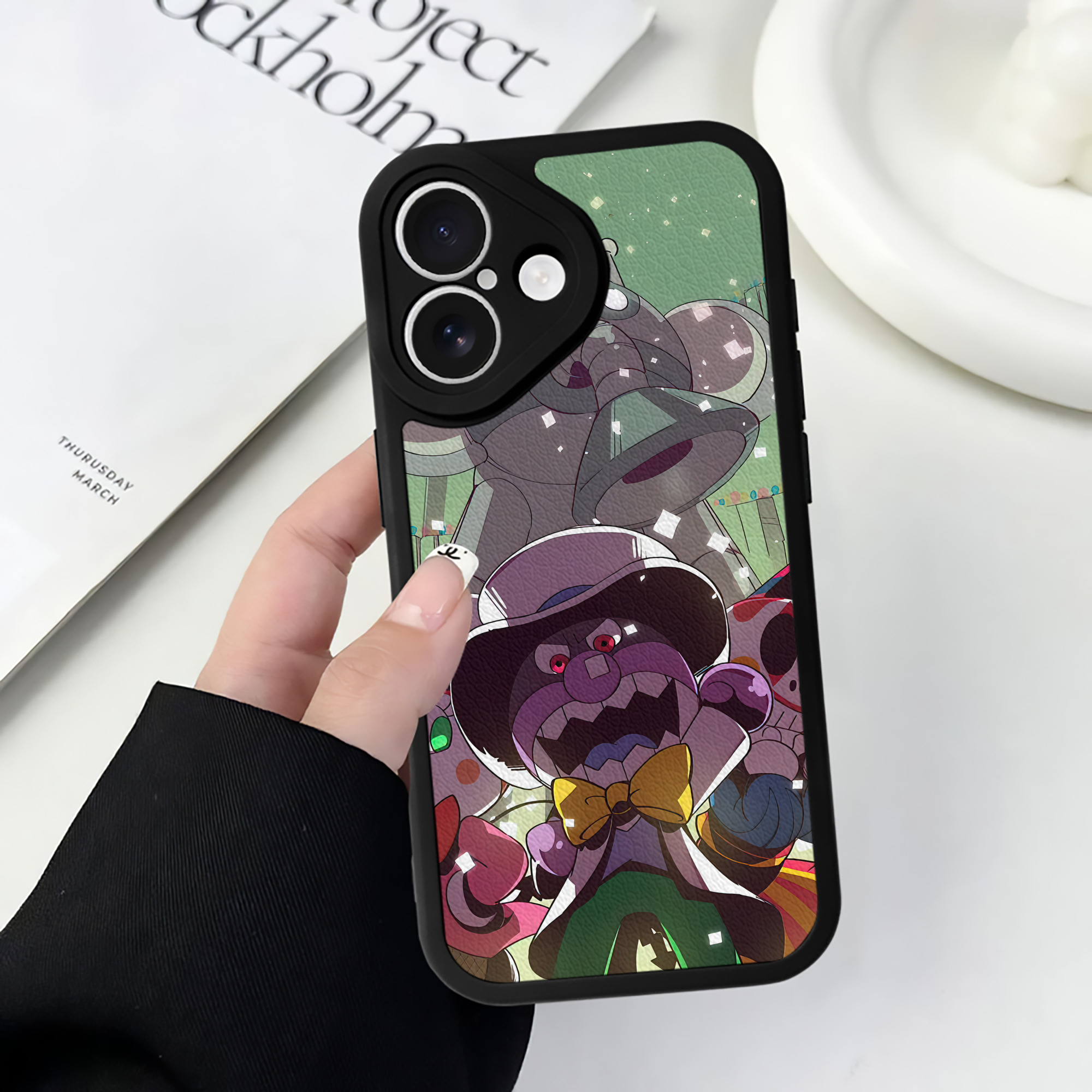 （画像用） アンパンマン Anpanman 【iPhone 16シリーズ対応】シリコンスマホケース（レザー調） 材質：シリコン